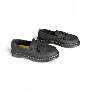 Dr Martens Adrian Tassel Loafers Black Leather Womens Size 9